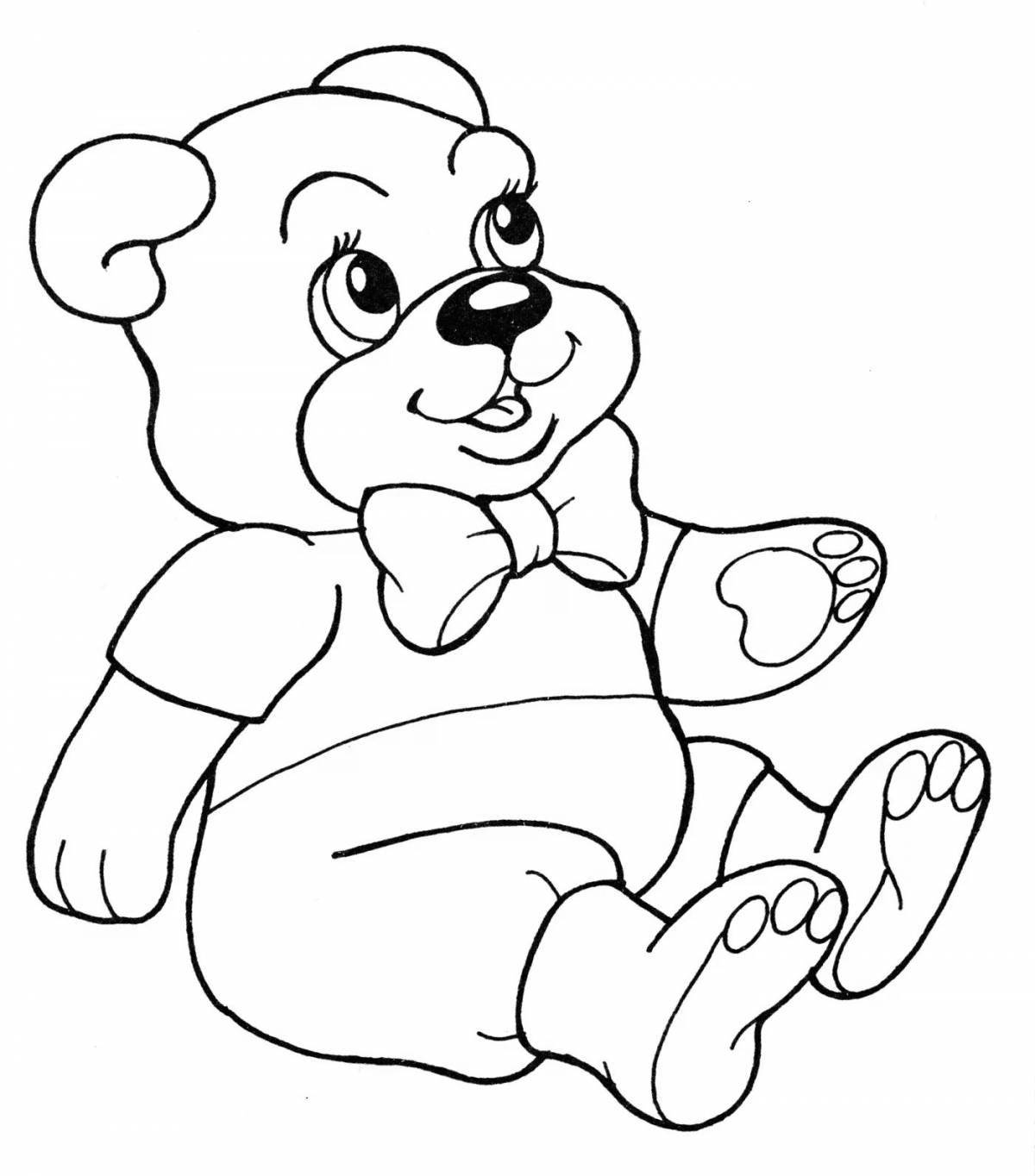 Coloring page gentle bear cub