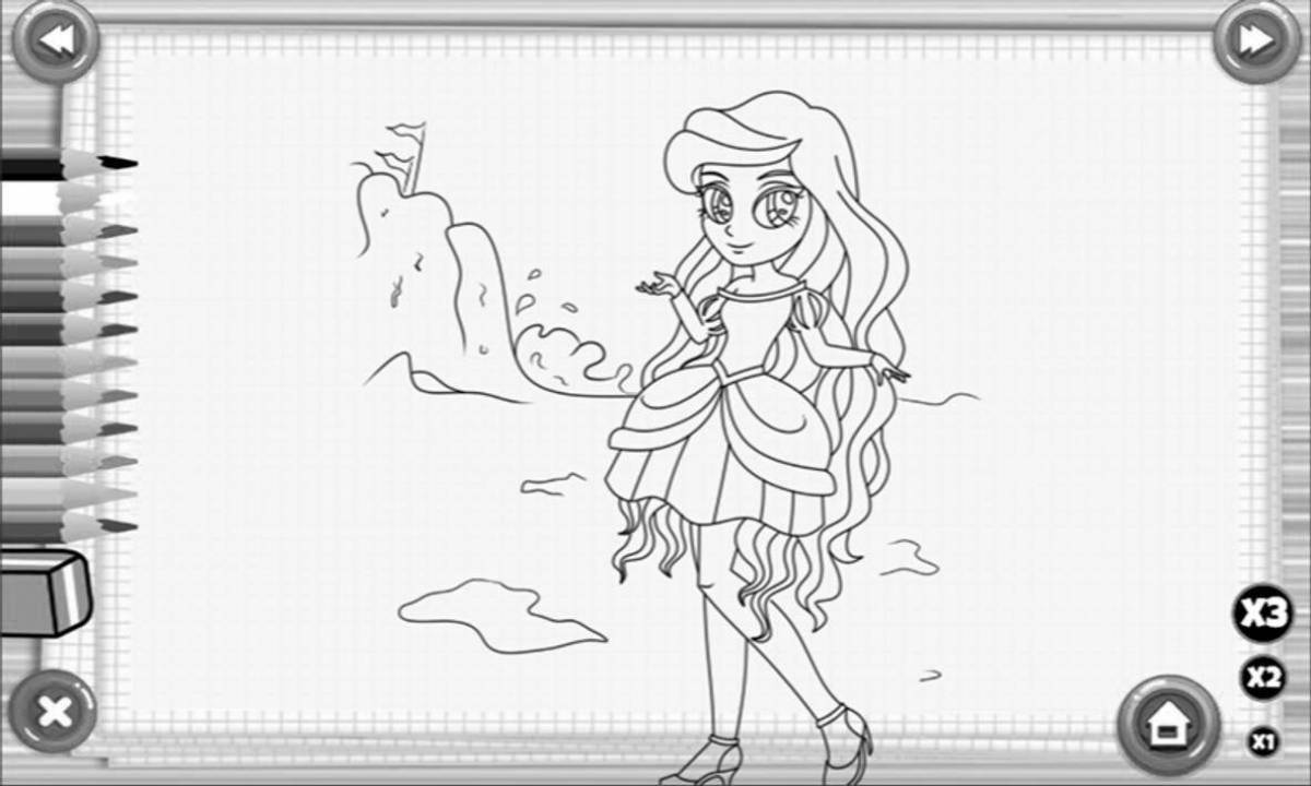 Elsa magic coloring