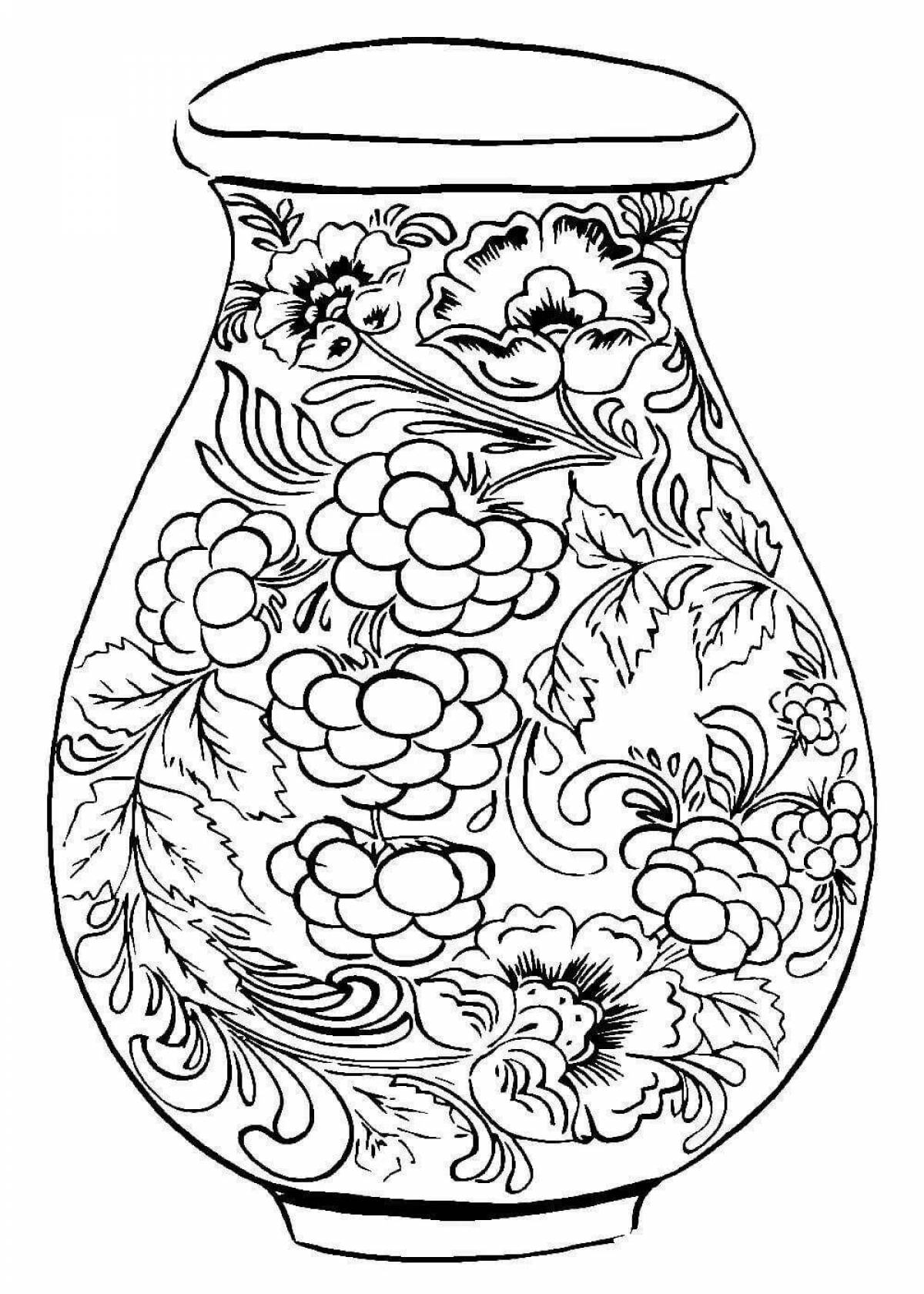 Photo Coloring bright Khokhloma board