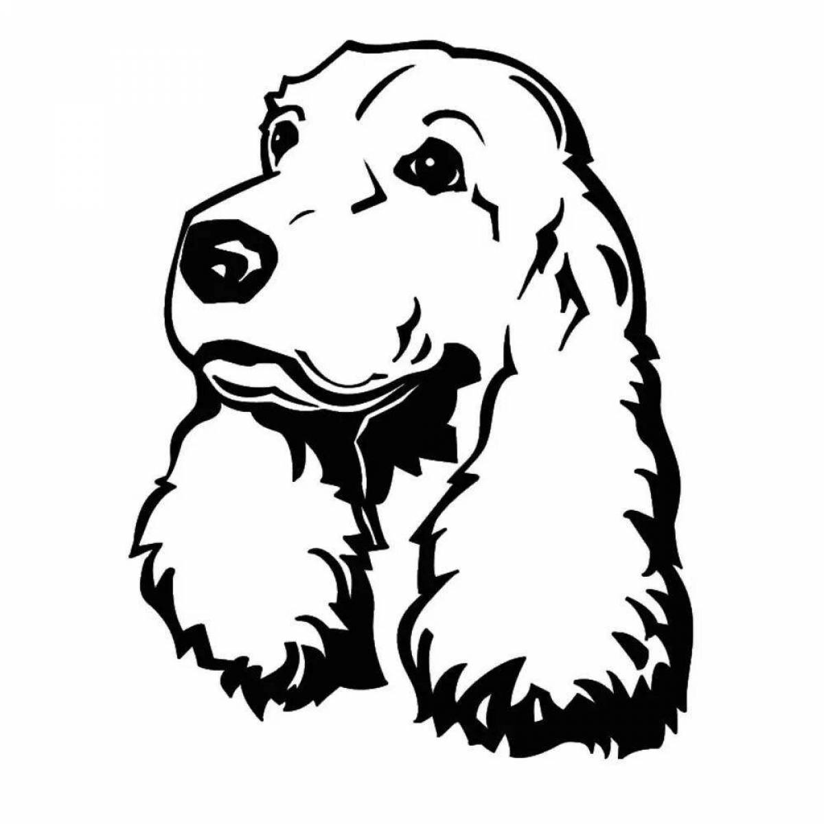 Sweet spaniel coloring page
