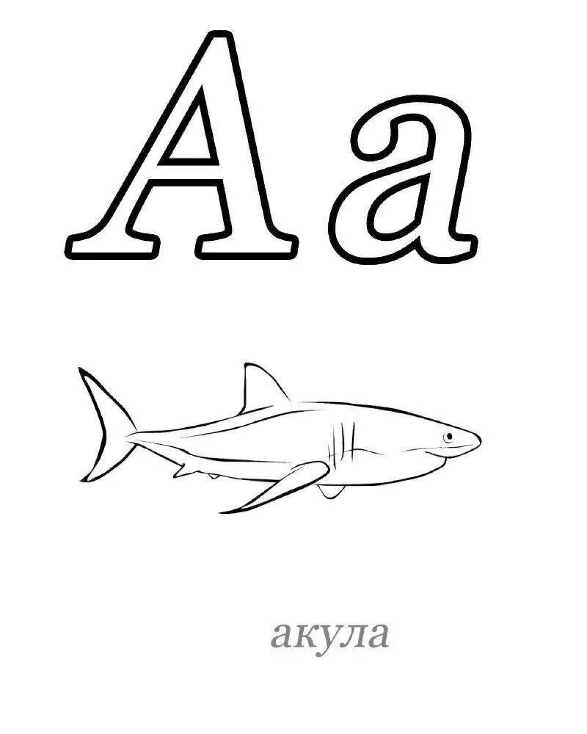 Coloring bright Kazakh alphabet