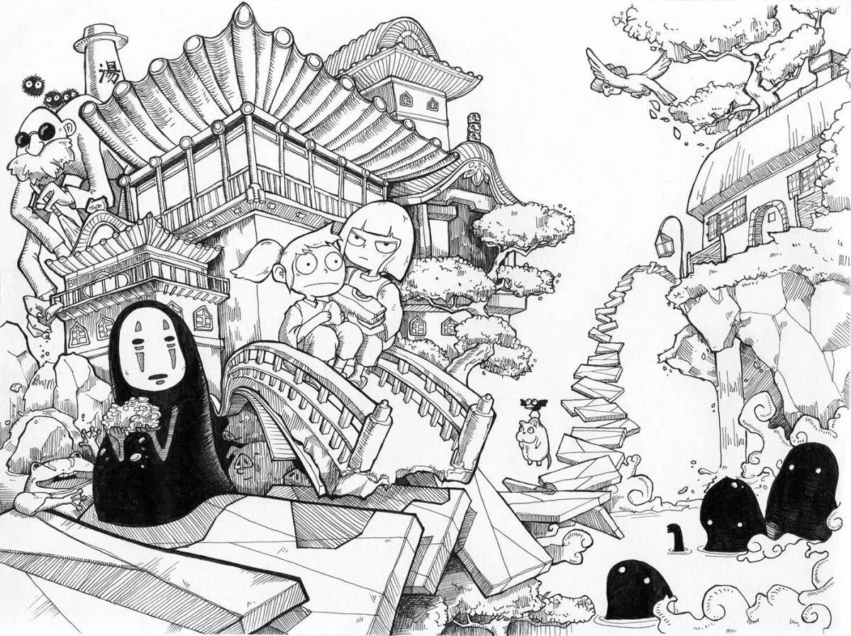 Hayao Miyazaki's awesome coloring book