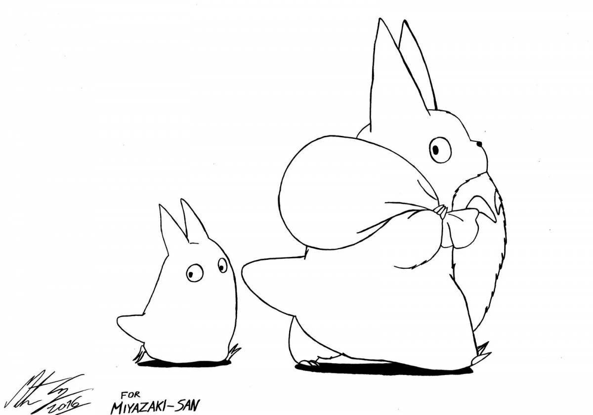 Милая раскраска хаяо миядзаки