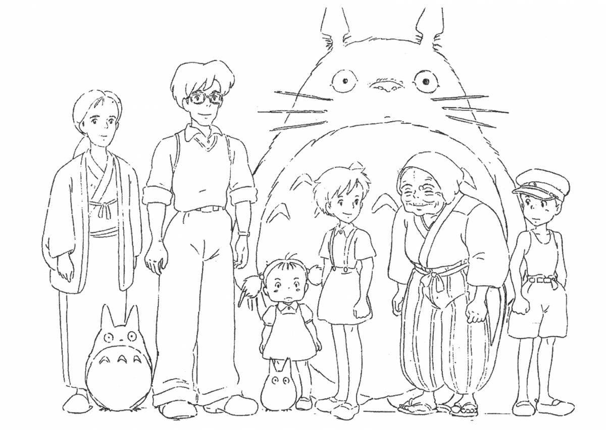 Coloring book funny Hayao Miyazaki