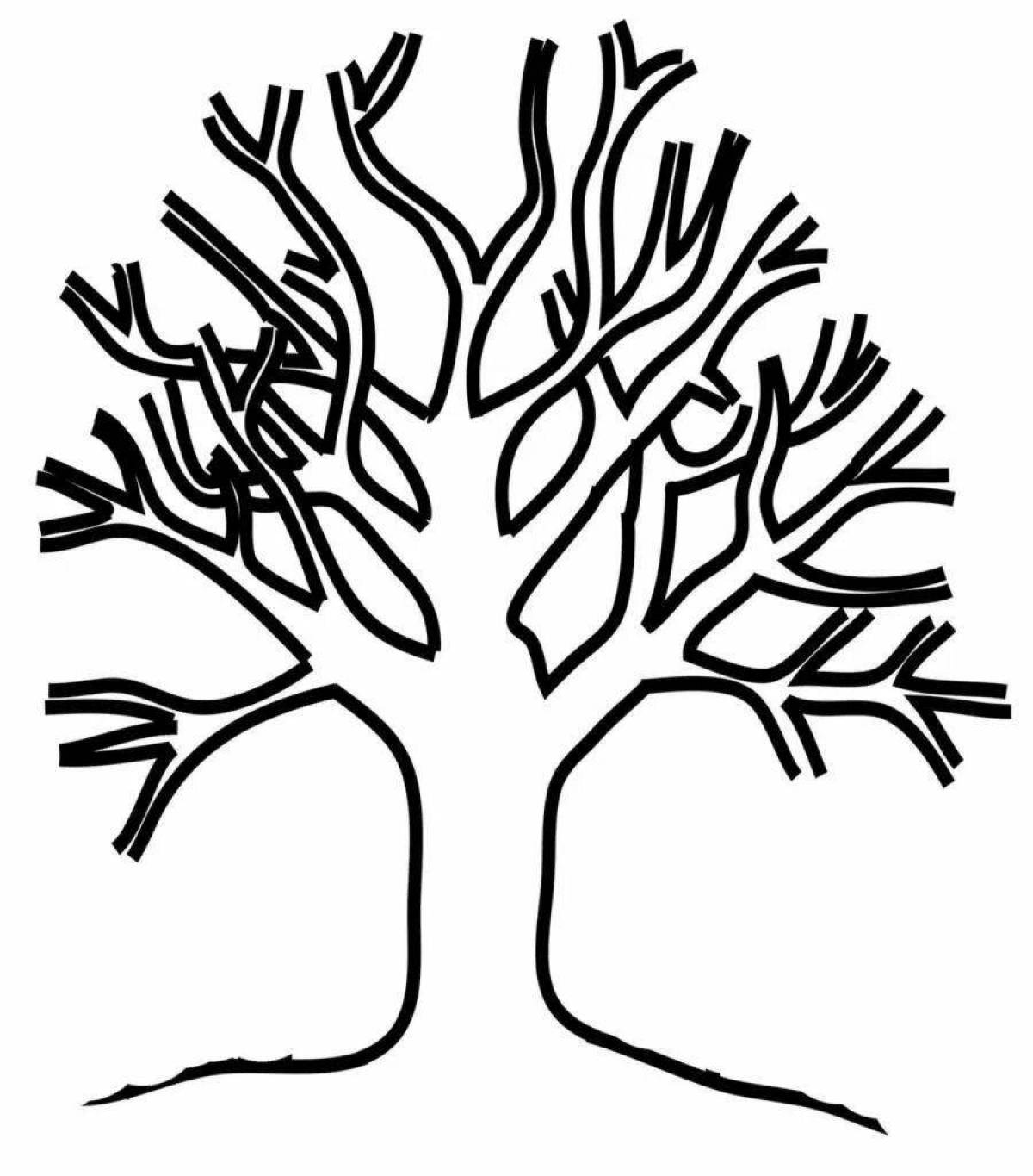 Coloring live branchy tree