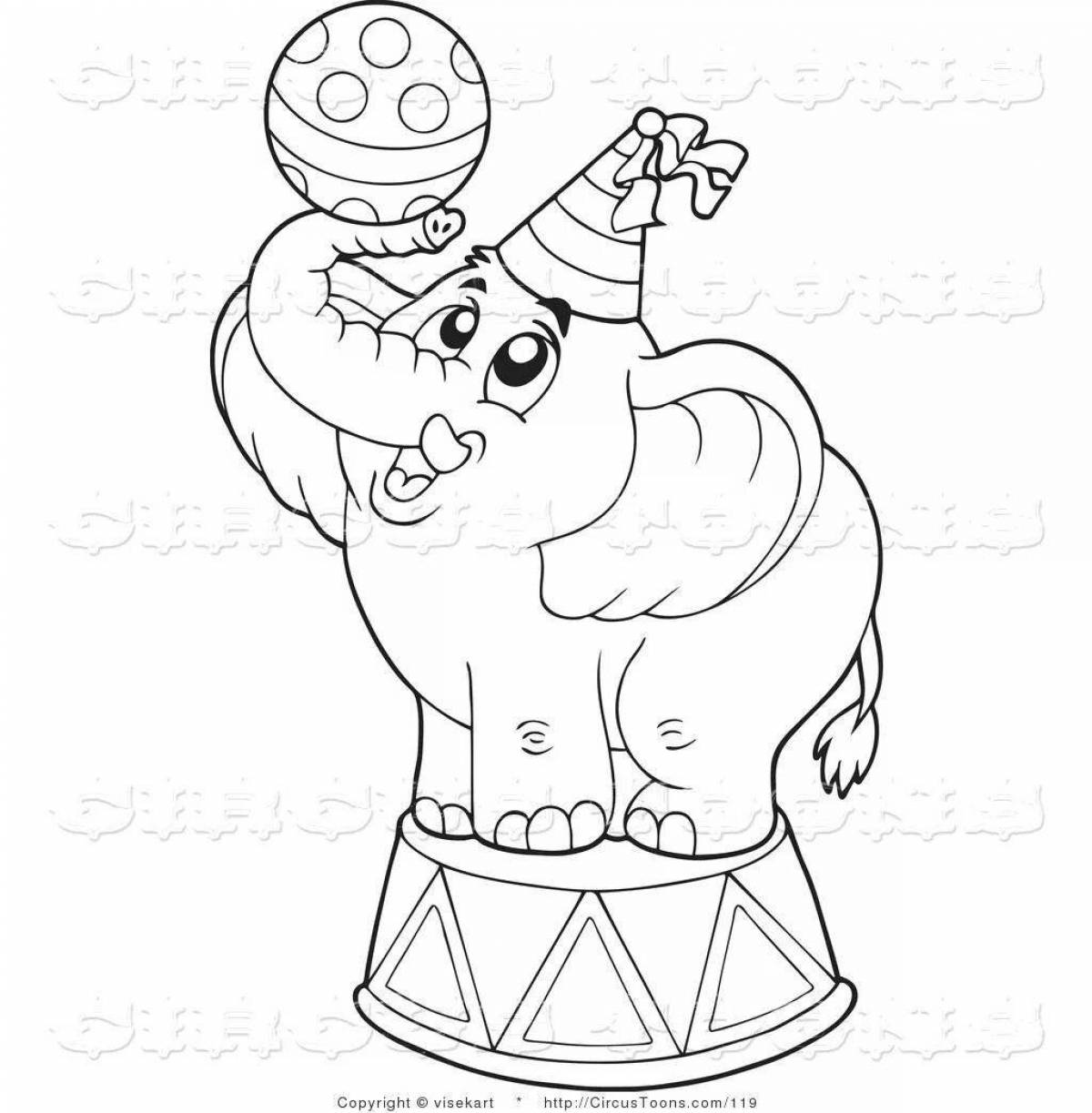 Coloring page nice circus arena
