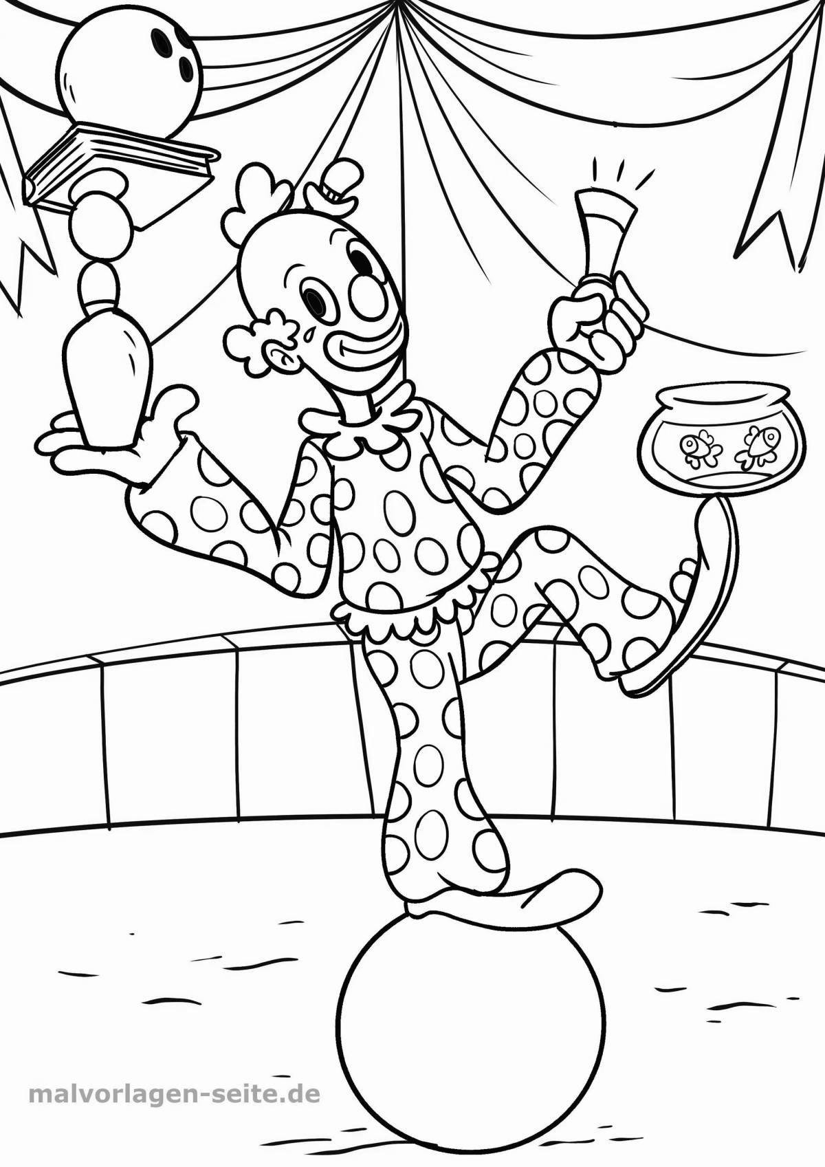 Coloring page magnificent circus arena