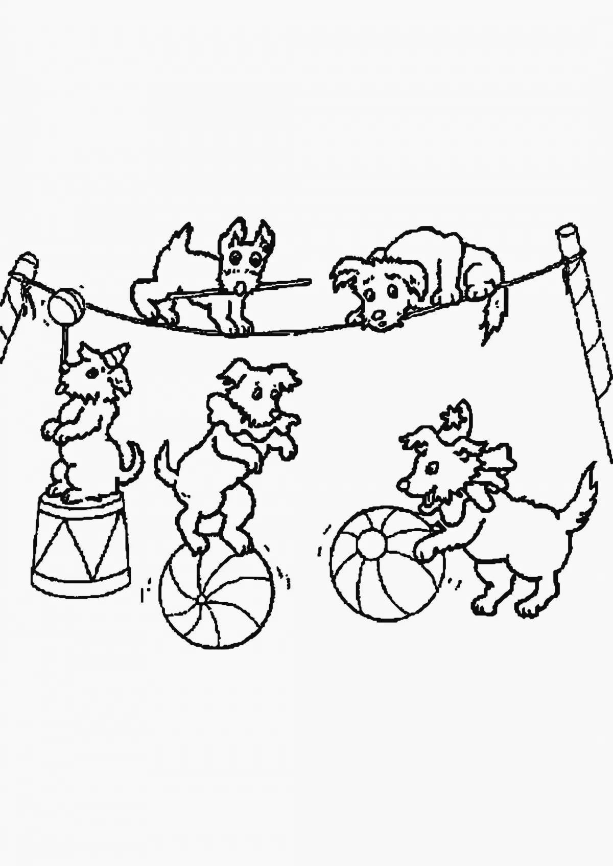 Coloring page exotic circus arena