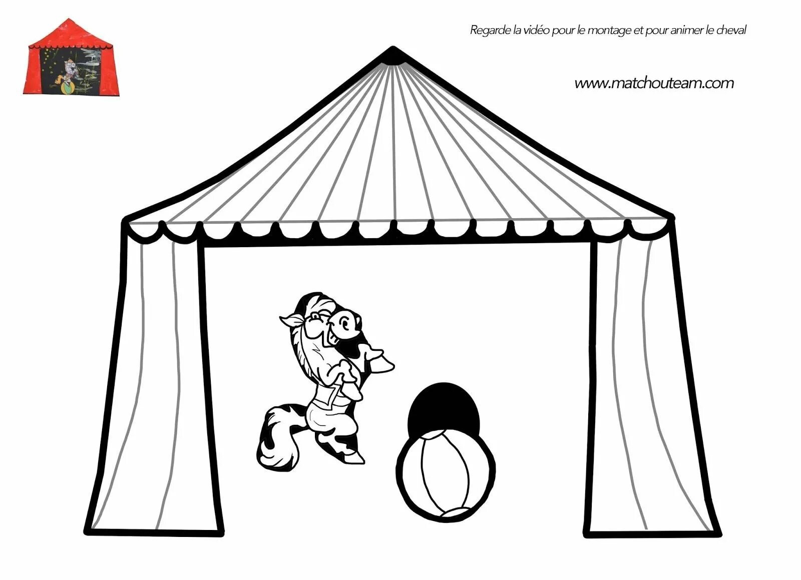 Dynamic circus arena coloring page