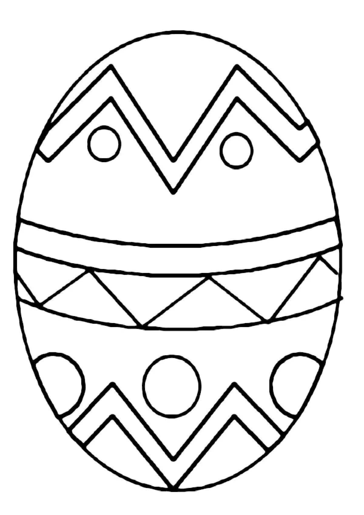 Fun Easter egg coloring for kids