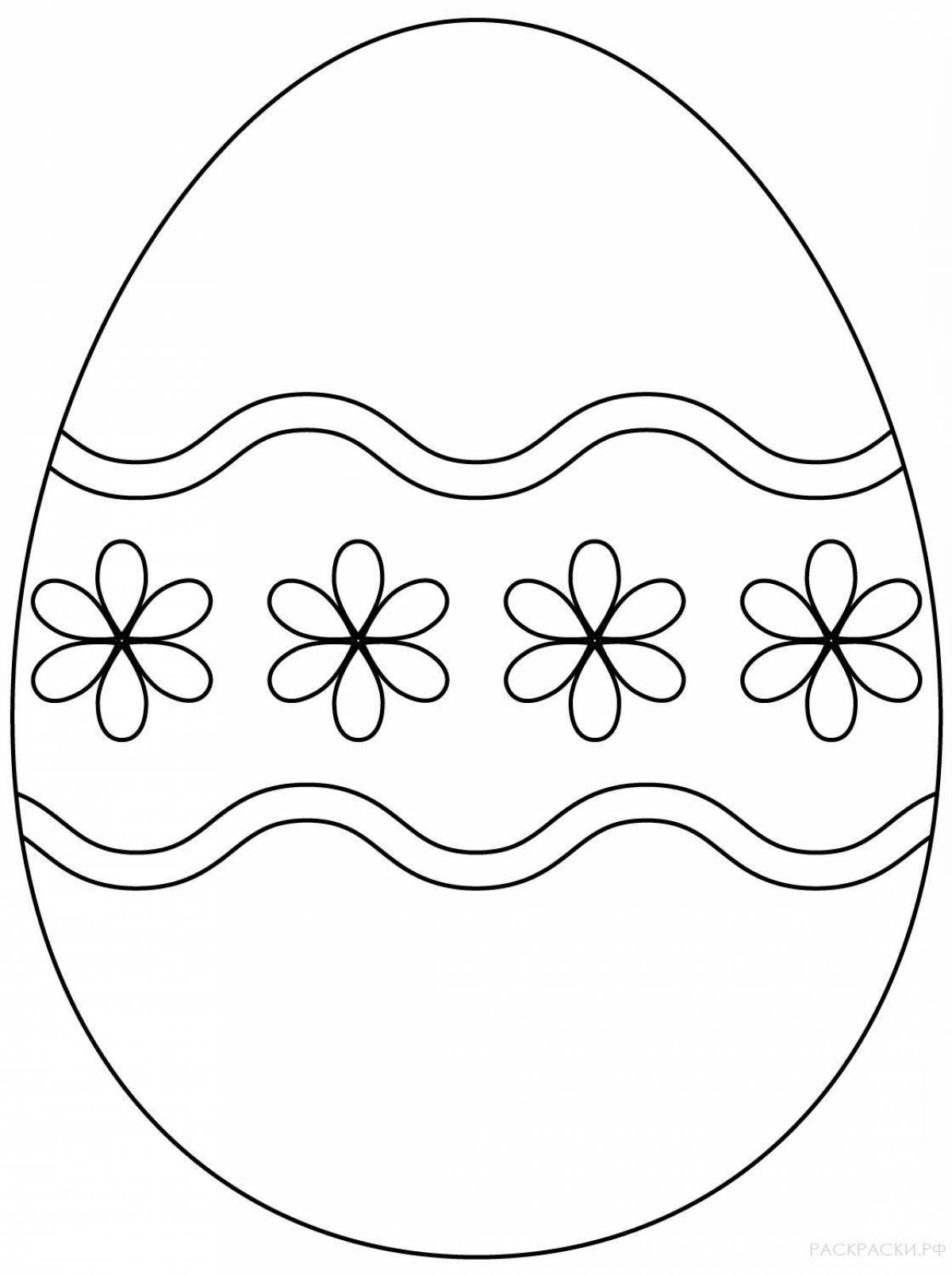 Праздничная раскраска пасхальных яиц для детей