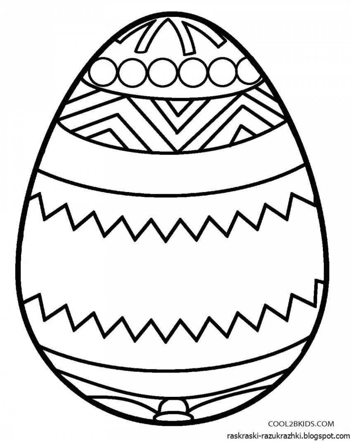 Creative Easter egg coloring for kids