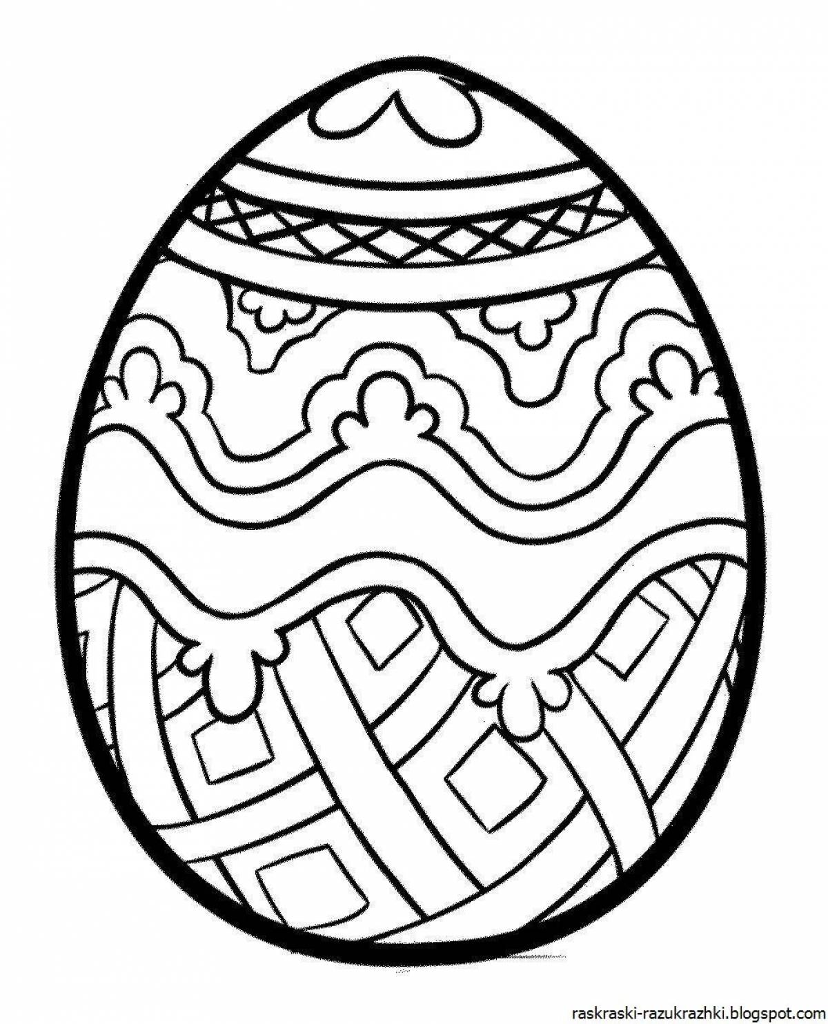 Пасхальное яйцо с сердечками