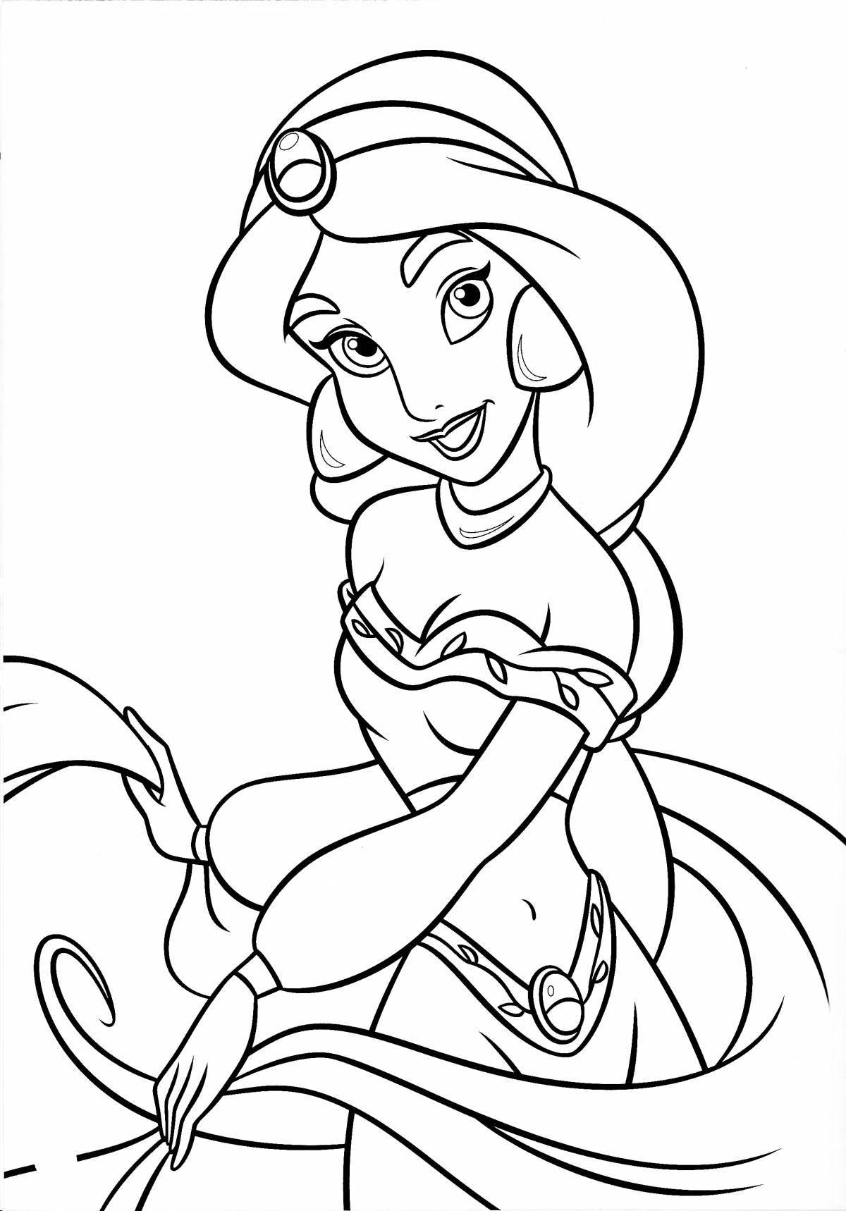 Fabulous jasmine coloring page