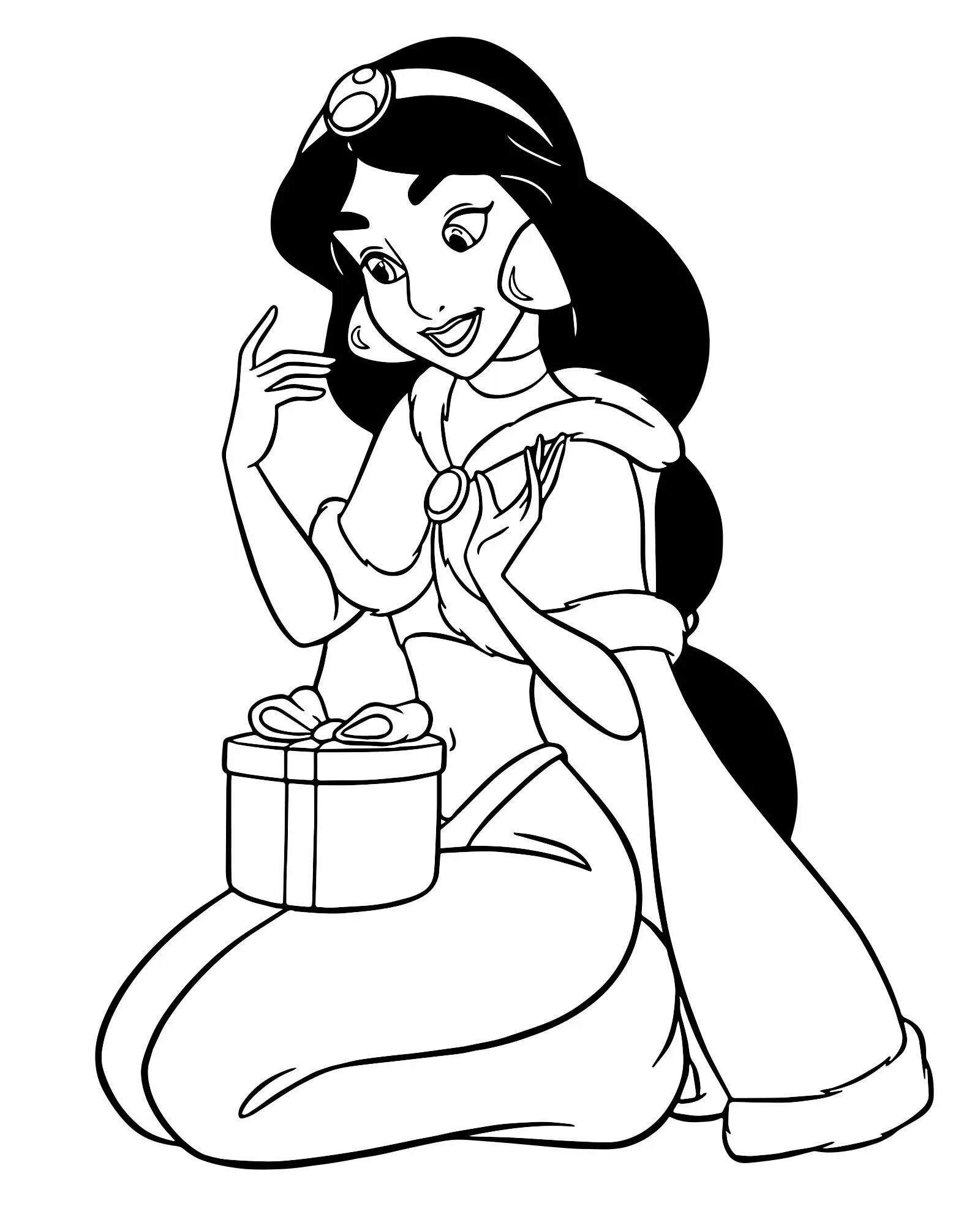 Animated jasmine coloring page