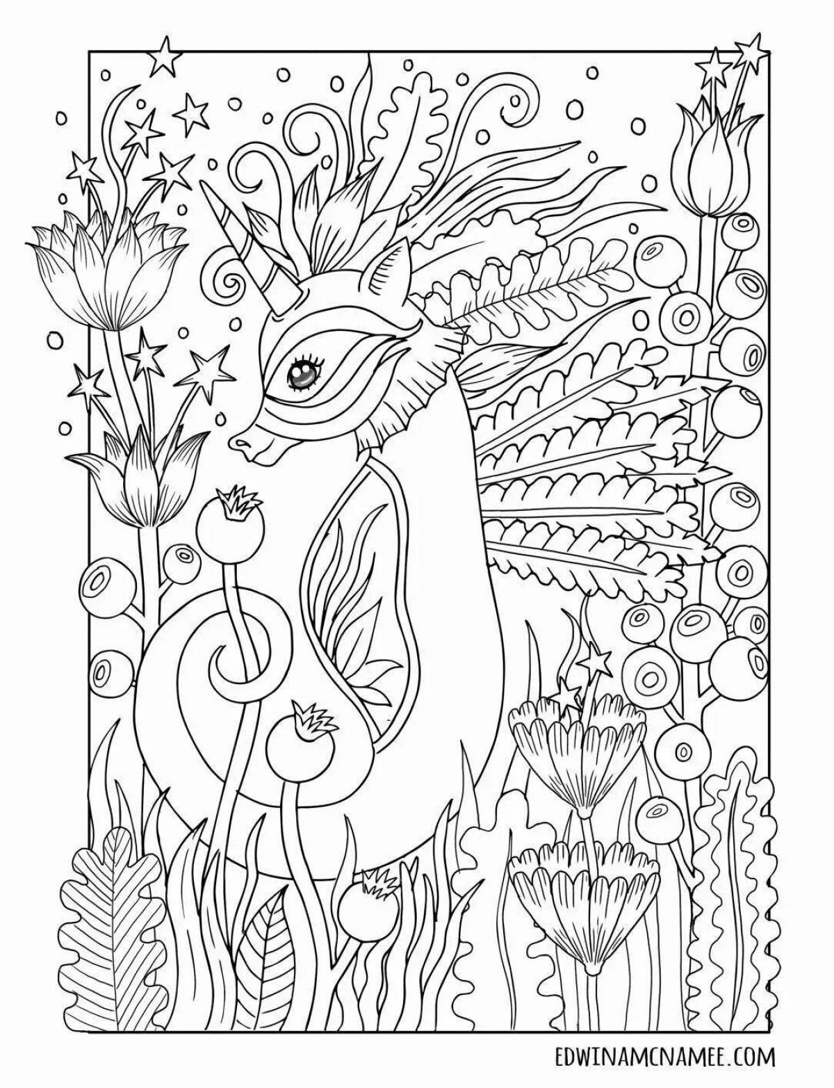 Mystical coloring pages magic patterns