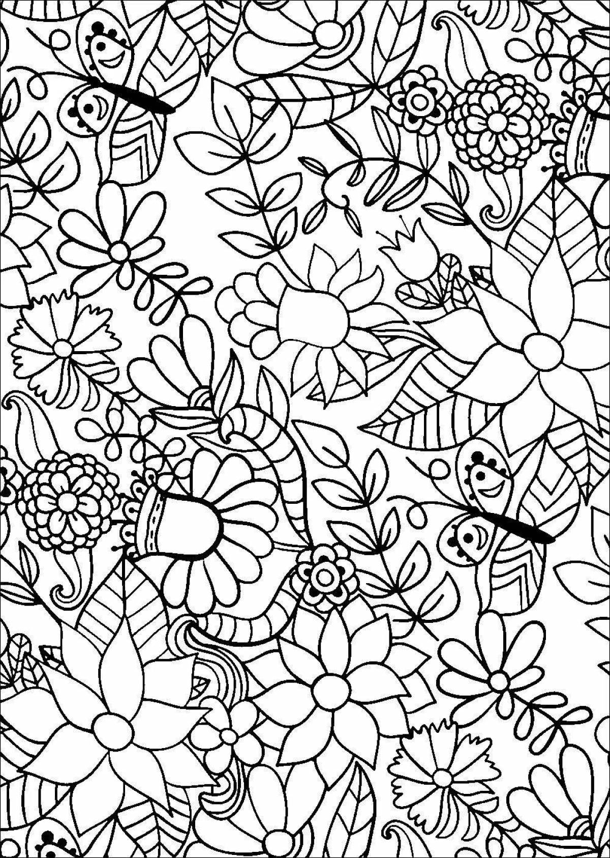 Radiant coloring page magic patterns