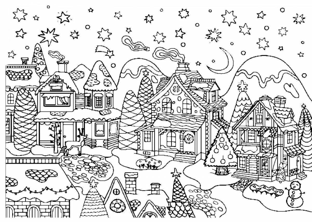 Wonderful winter coloring book