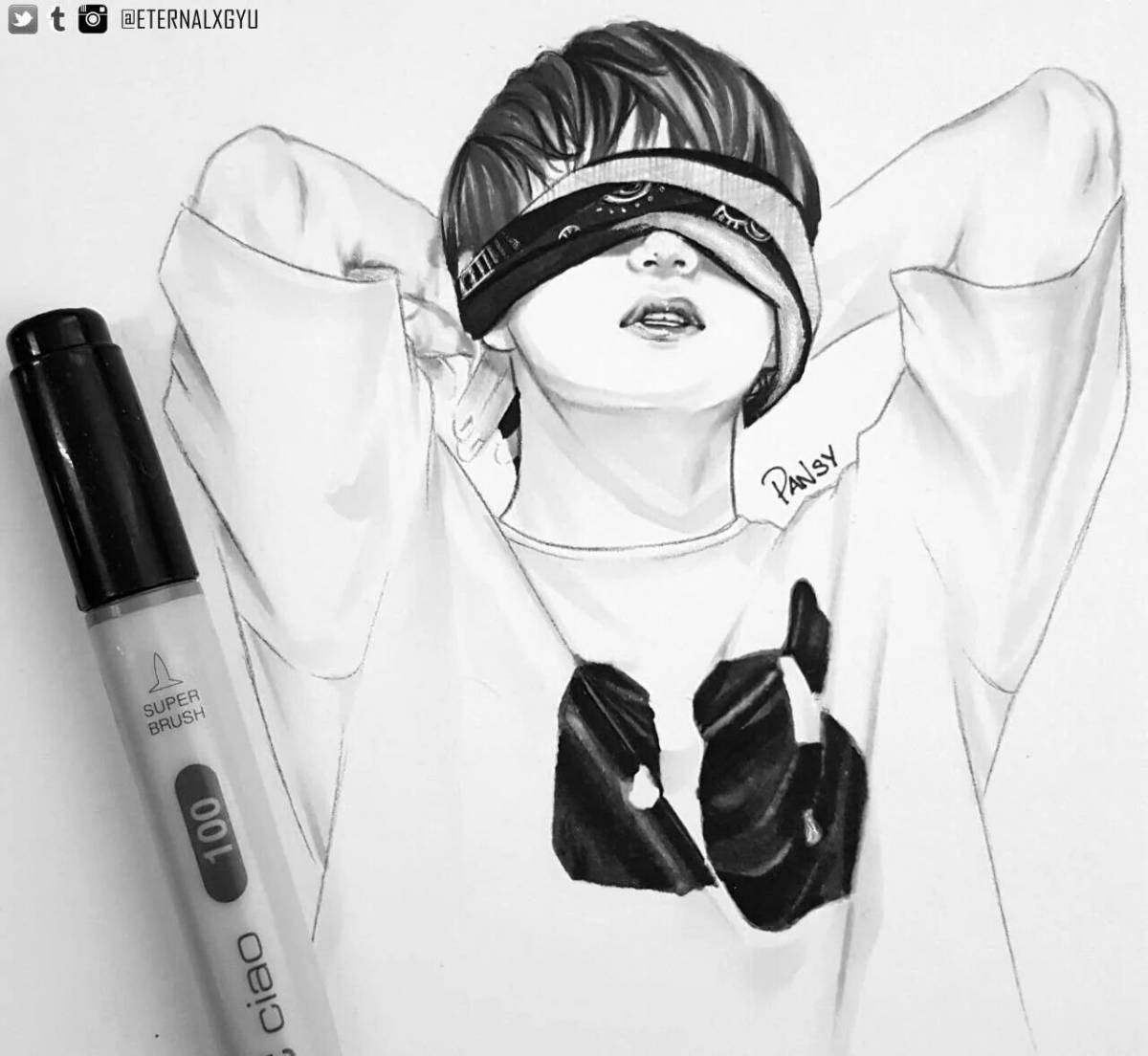 Coloring fun bts taehyung