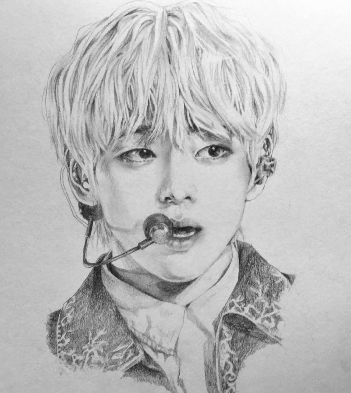 Bts taehyung animated coloring page