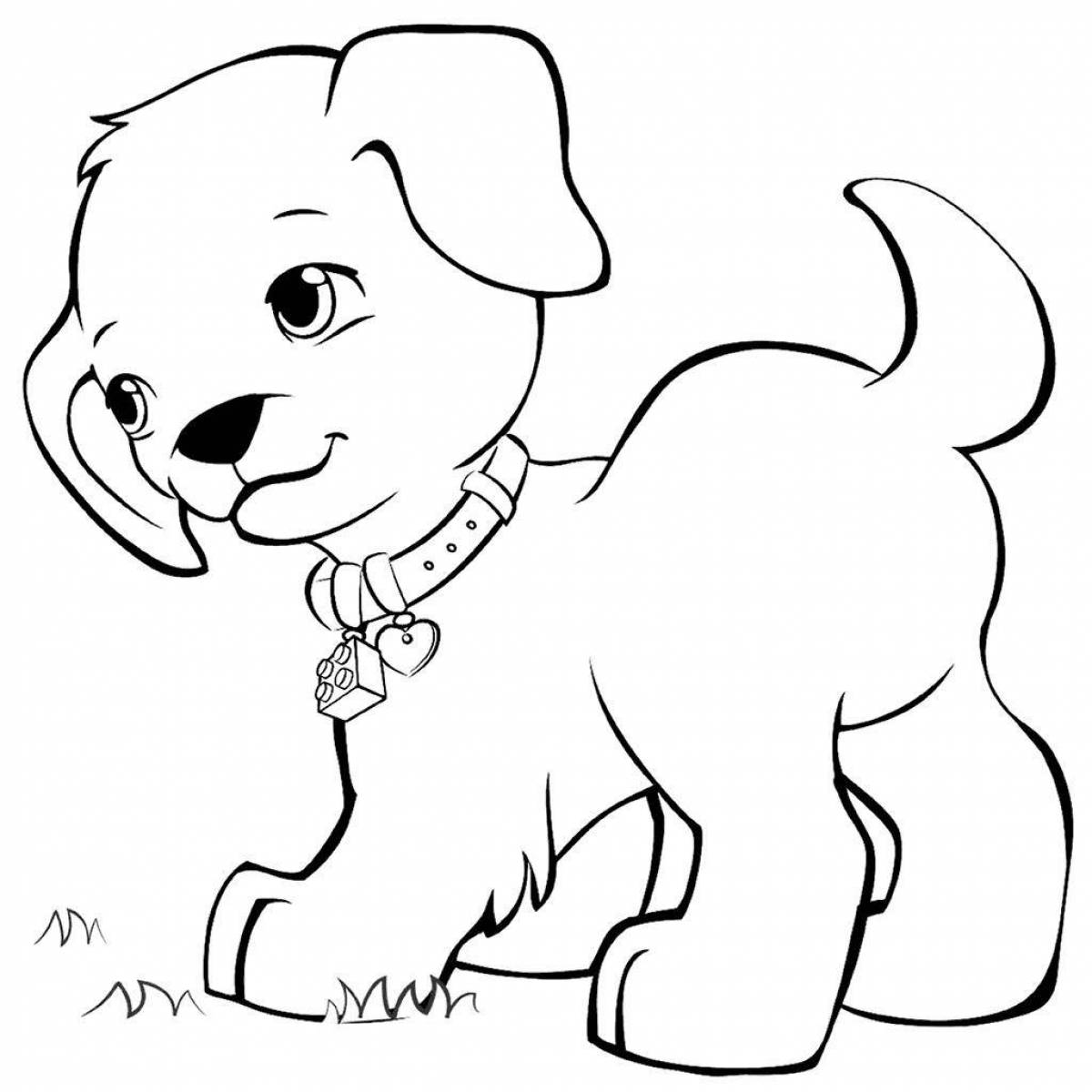 Funny dog ​​coloring