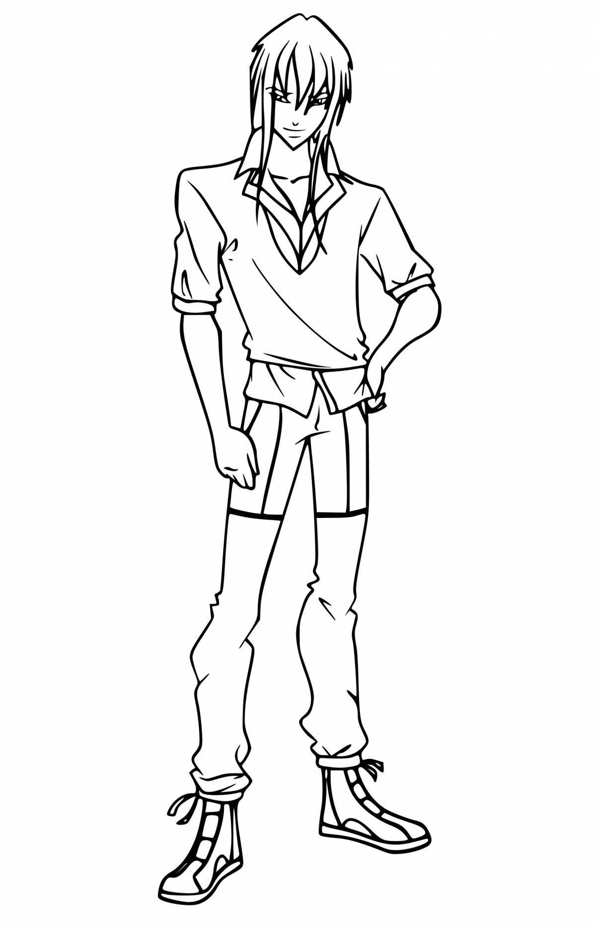 Photo Glowing coloring Winx specialists