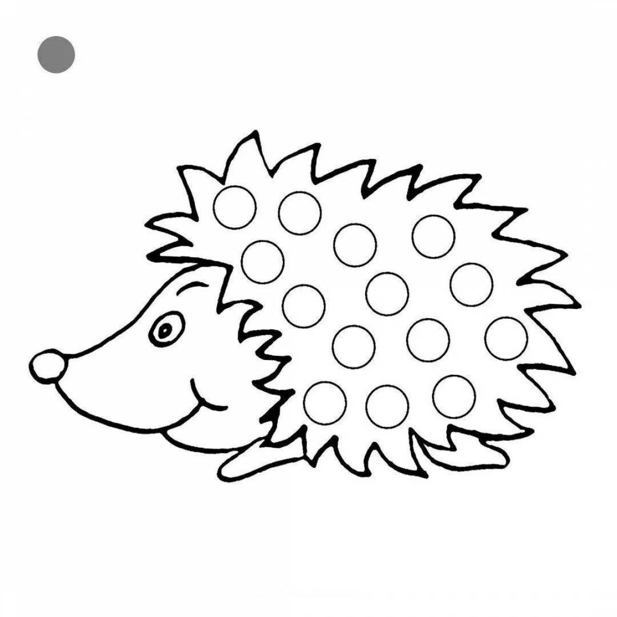 Playful coloring hedgehog
