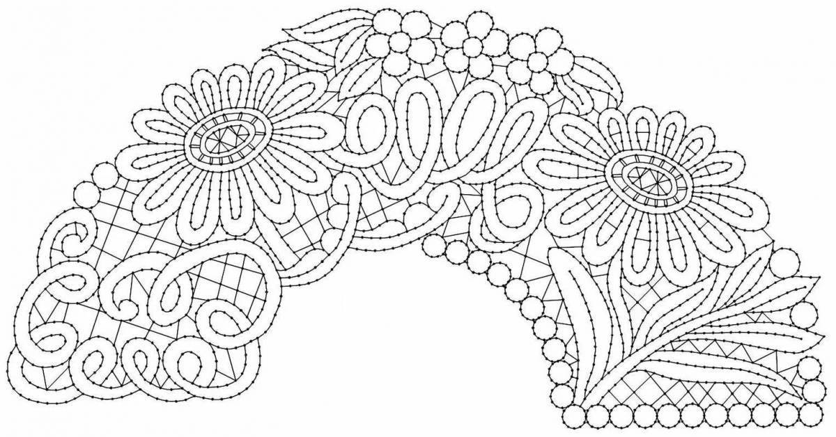 Delightful Vologda lace coloring