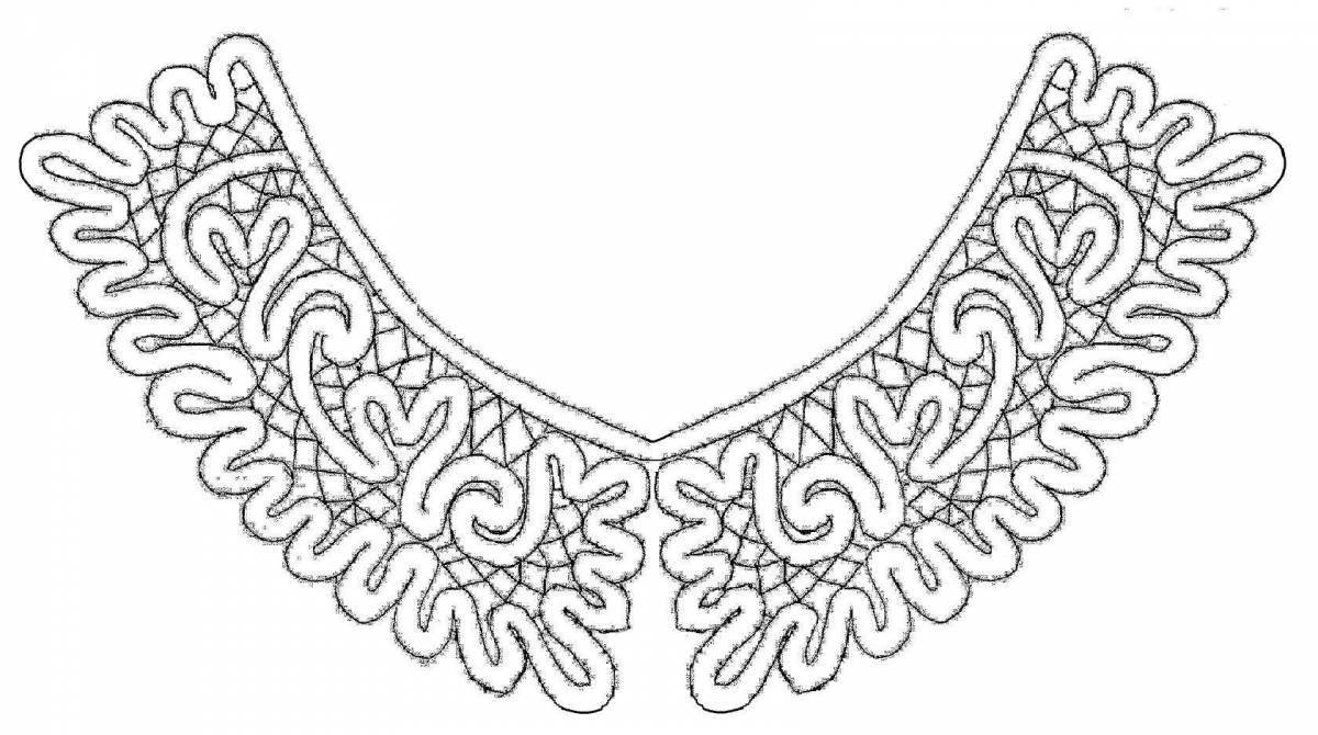Coloring page dazzling Vologda lace
