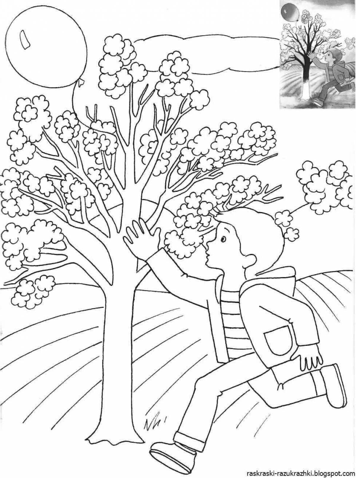 Joyful spring coloring