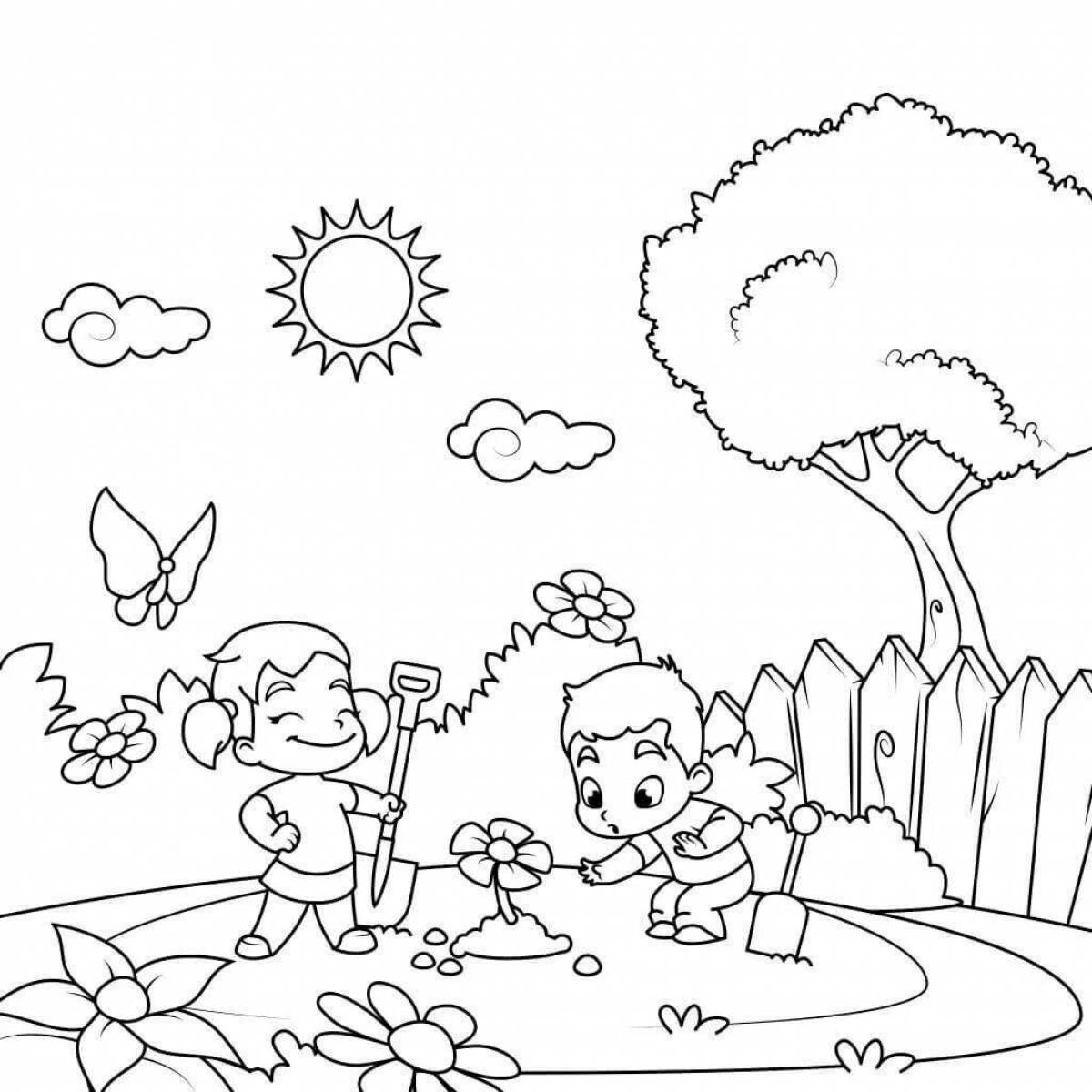 Bright spring coloring