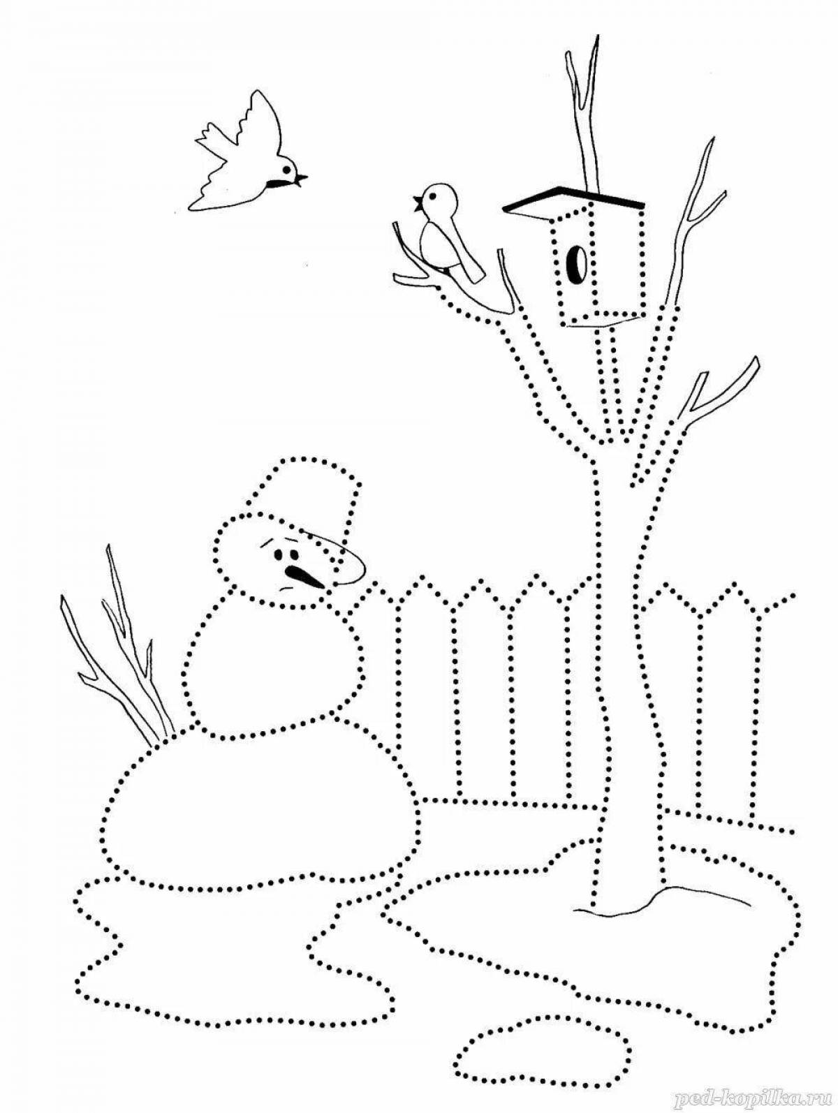 Joyful spring creative coloring