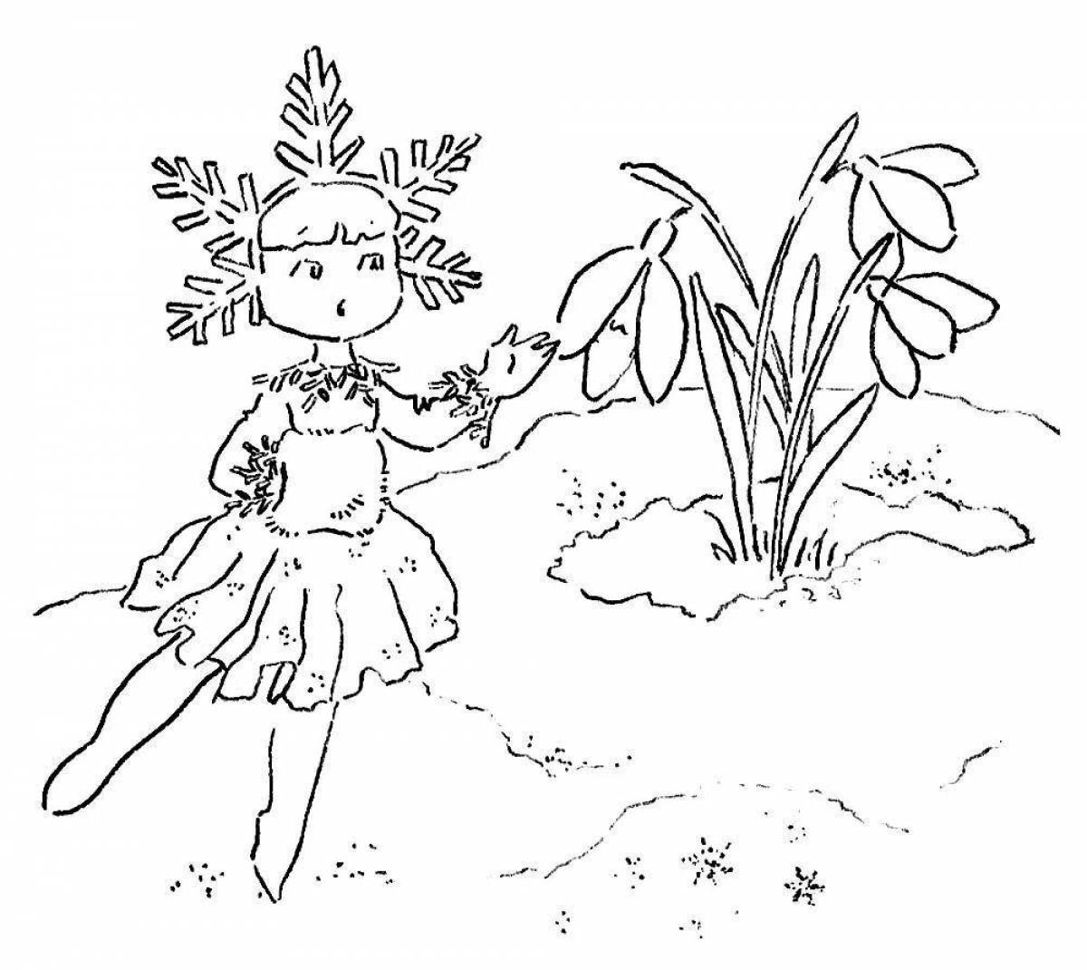 Charming spring creative coloring book