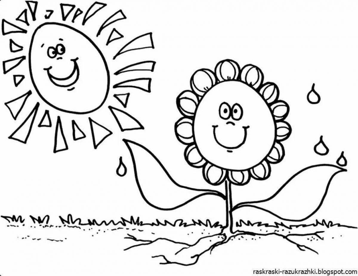 Sunny spring creative coloring