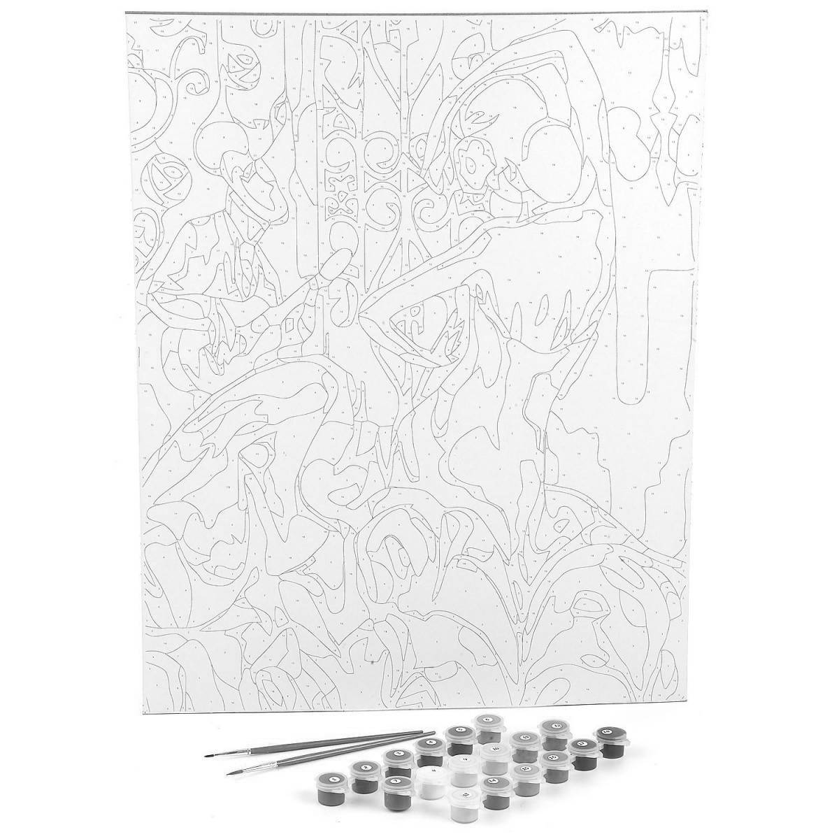 Joyful wild by numbers coloring page
