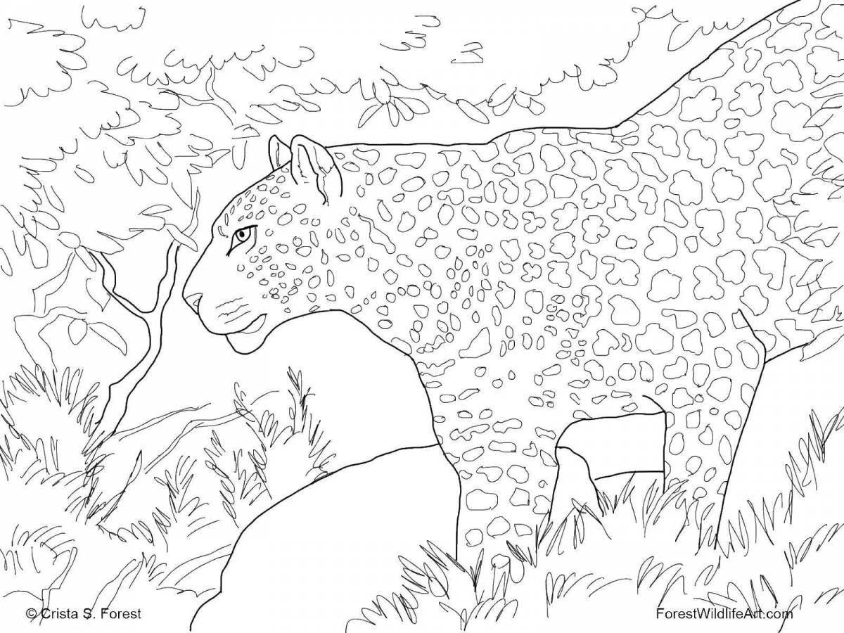 Playful wild by numbers coloring page