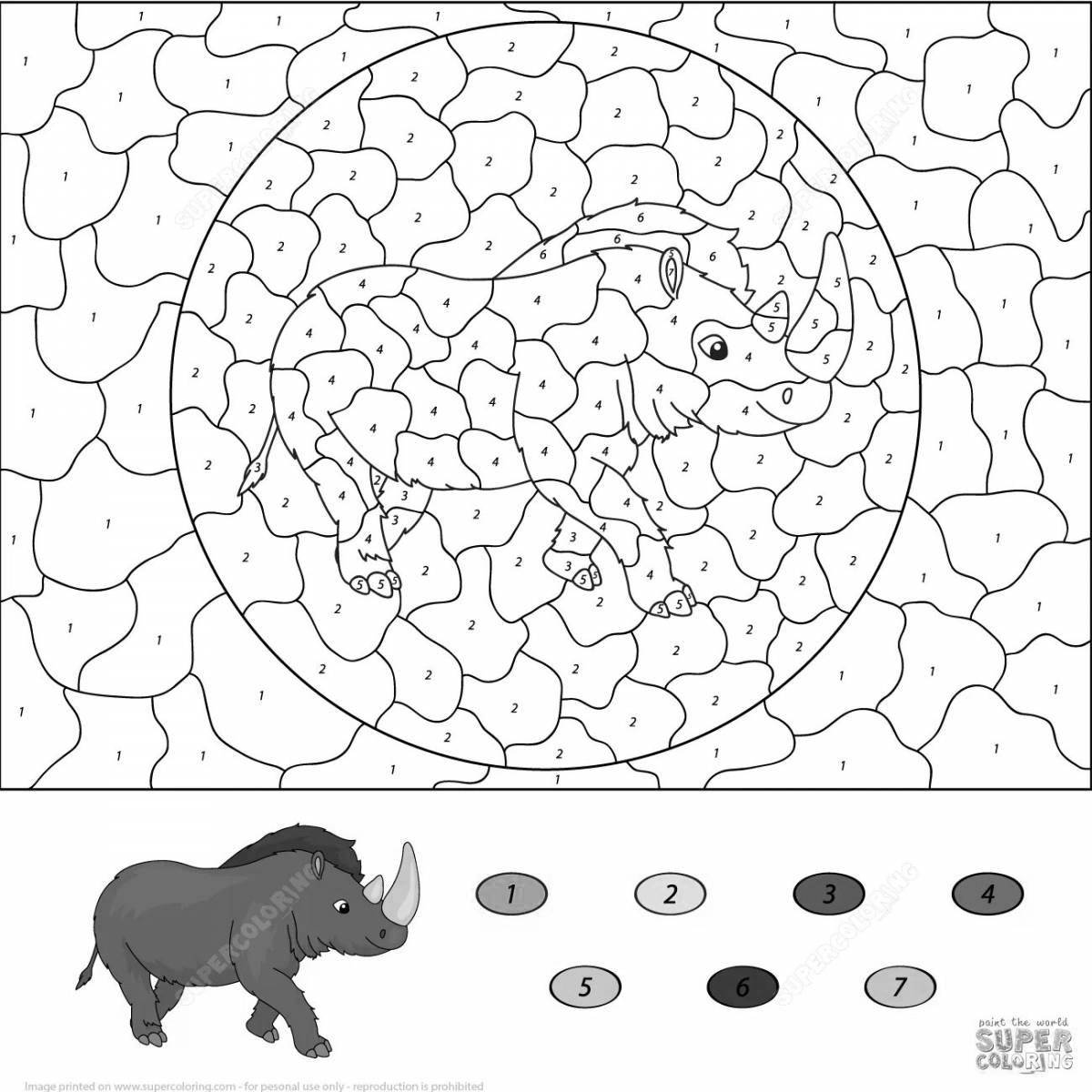 Раскраска sweet wild by numbers