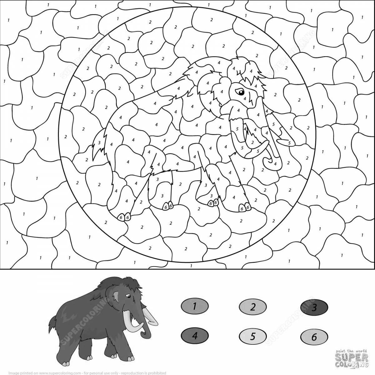 Coloring page charming wild by numbers