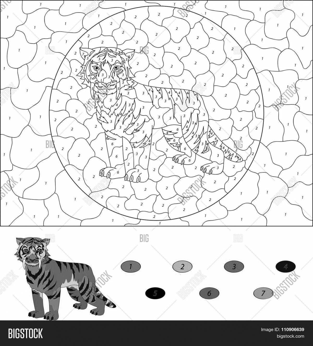 Humorous coloring wild by numbers