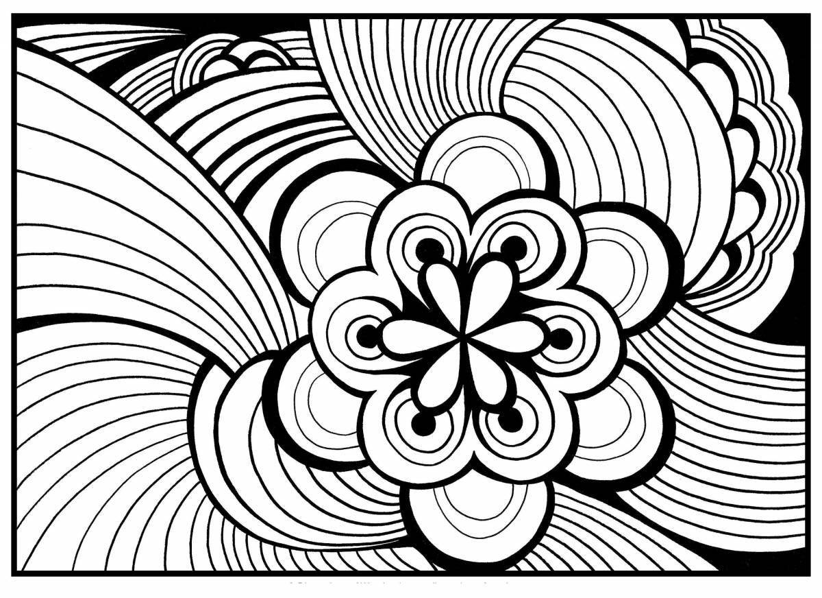 Color-explosive scratch coloring page