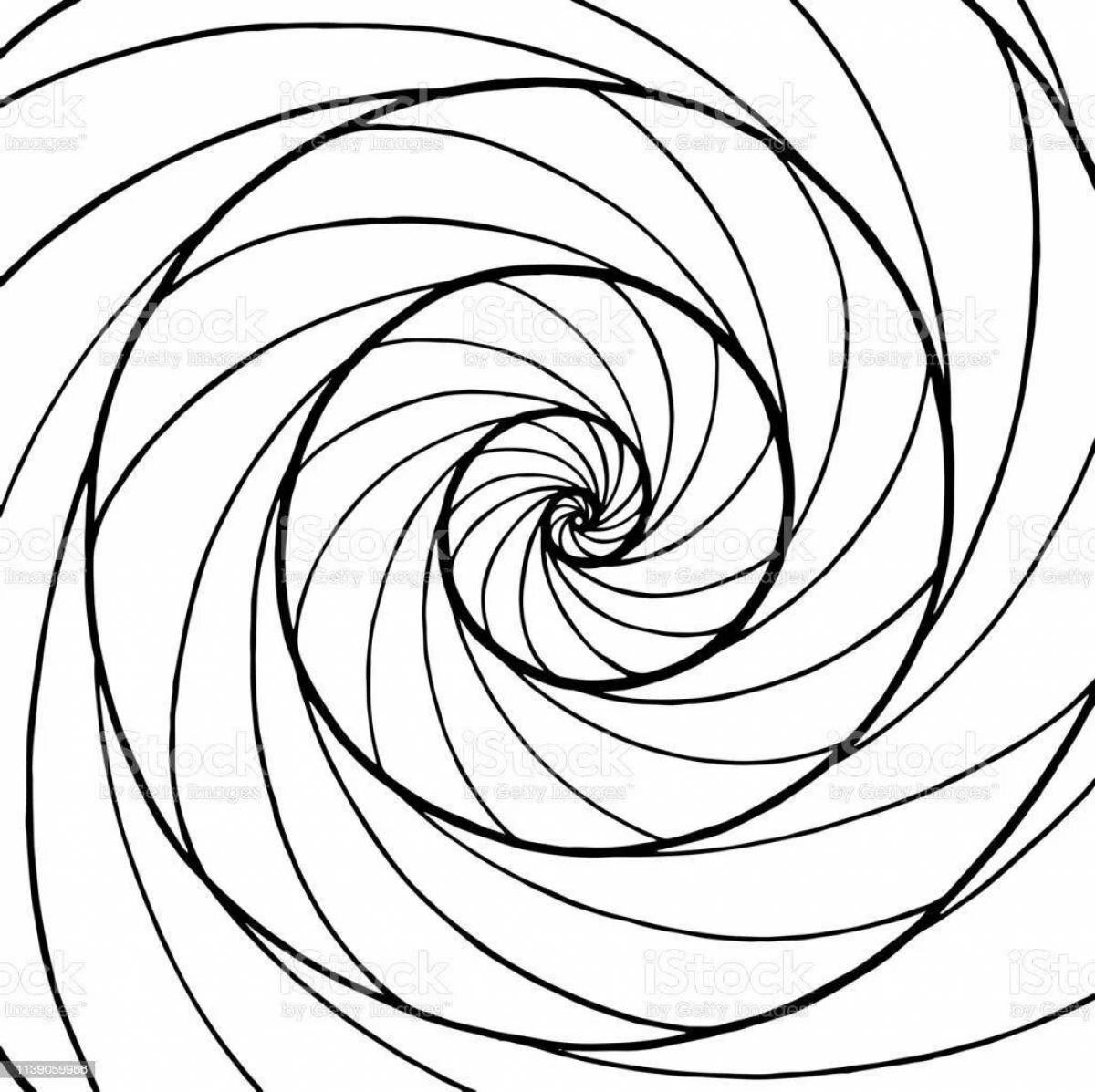 Betty fun spiral coloring page