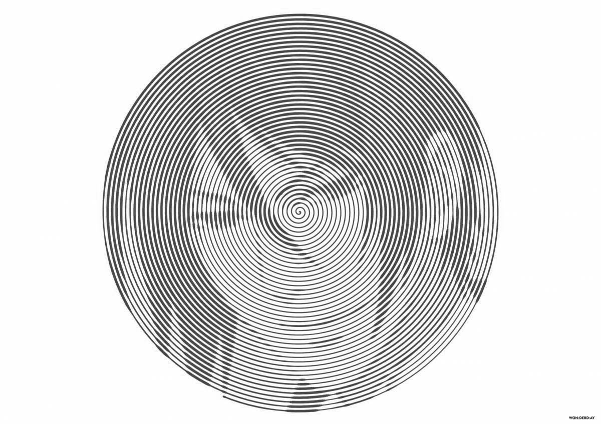 Betty's bold spiral create a coloring page