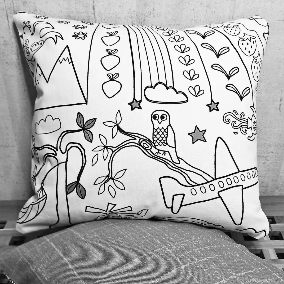 Coloring bright pillowcase by numbers