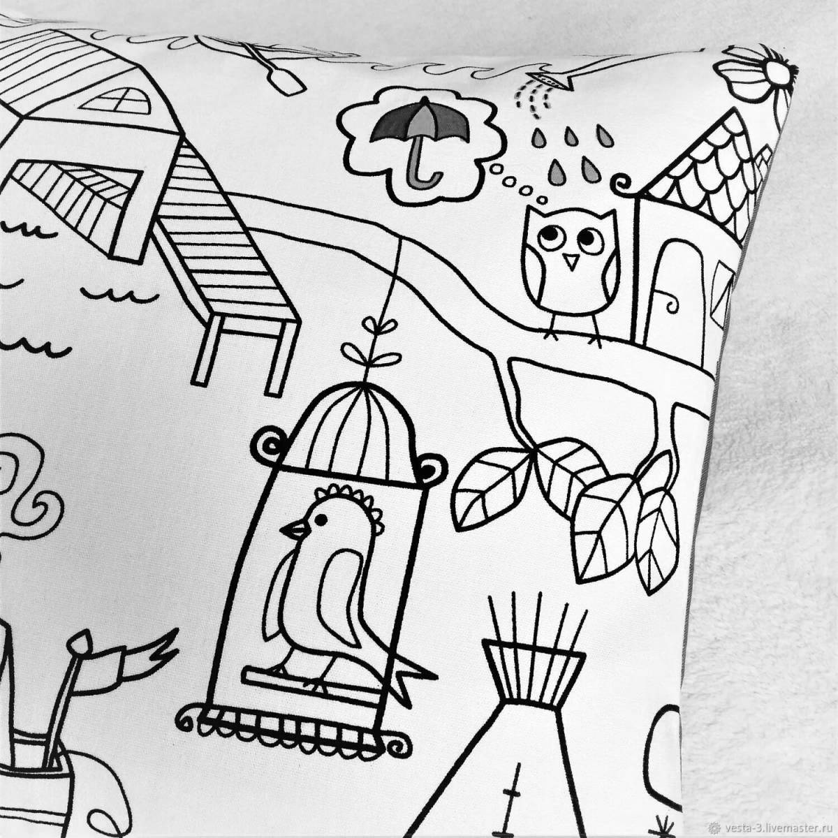 Coloring playful pillowcase by numbers