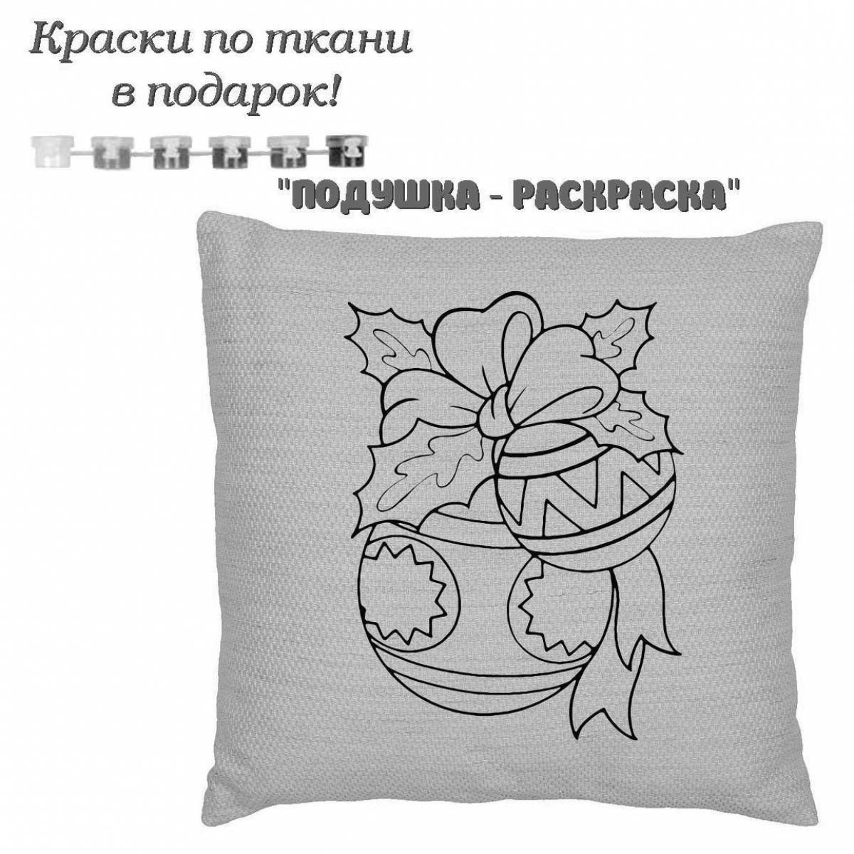 Adorable pillowcase coloring by numbers