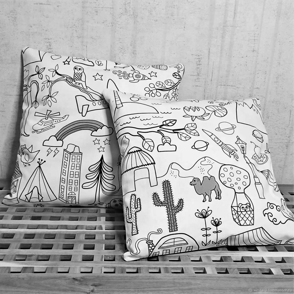 Exquisite pillowcase coloring by numbers