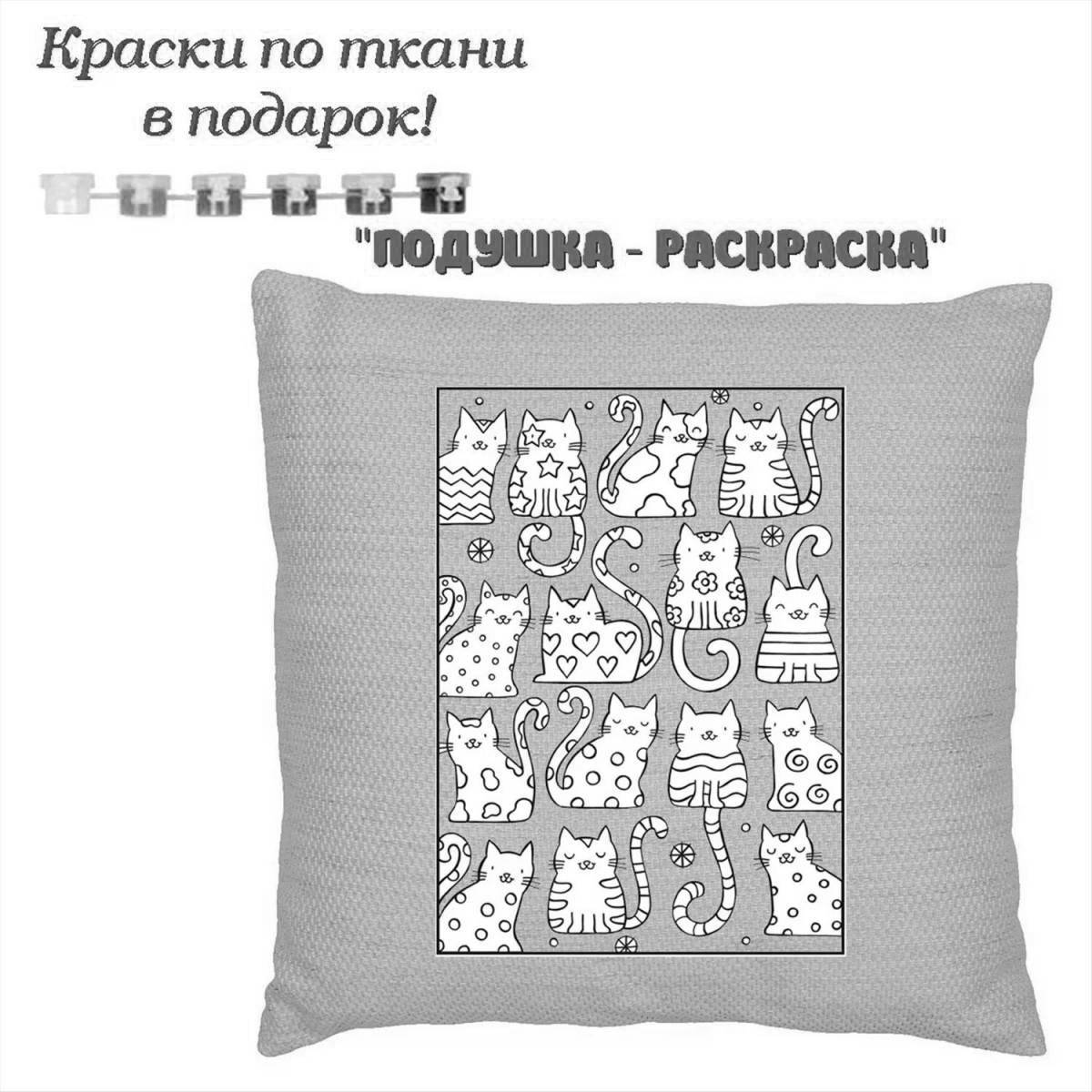 Adorable pillowcase by numbers coloring
