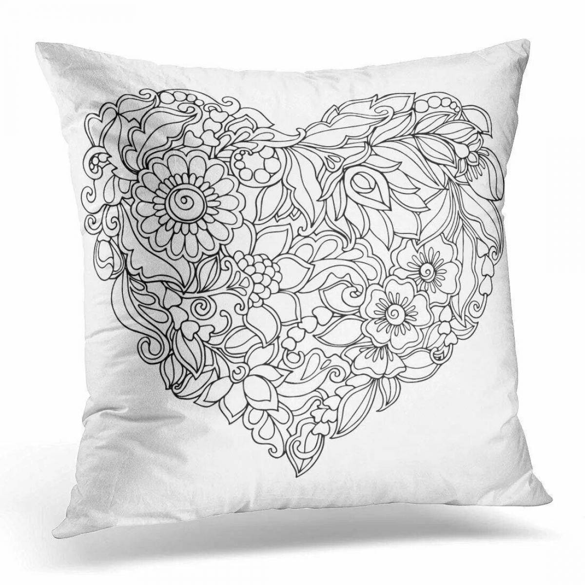 Coloring cute pillowcase by numbers