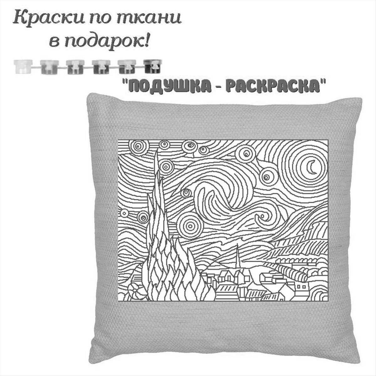 Coloring funny pillowcase by numbers