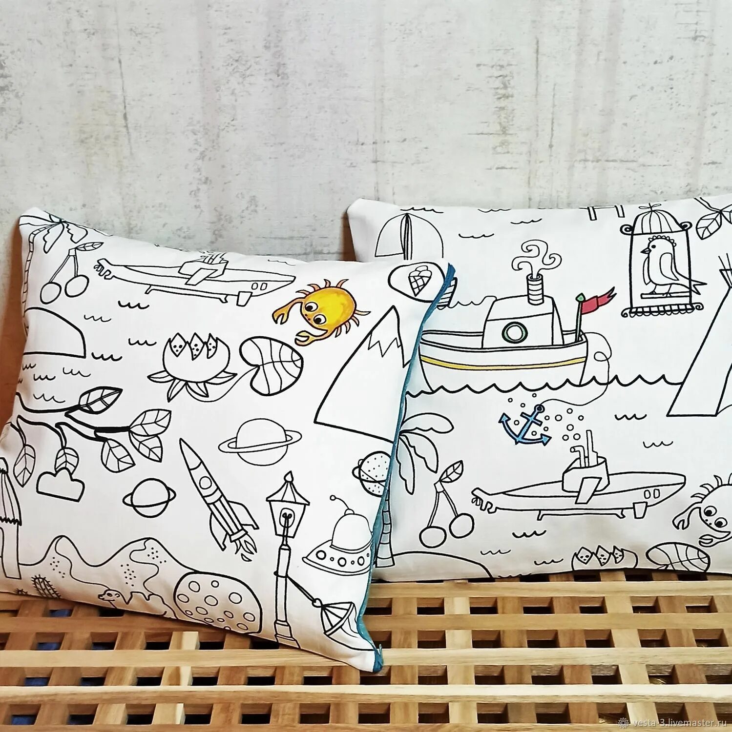 Invitation pillowcase coloring by numbers